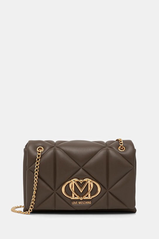 Love Moschino torebka aplikacja brązowy JC4041PP1OLC0203