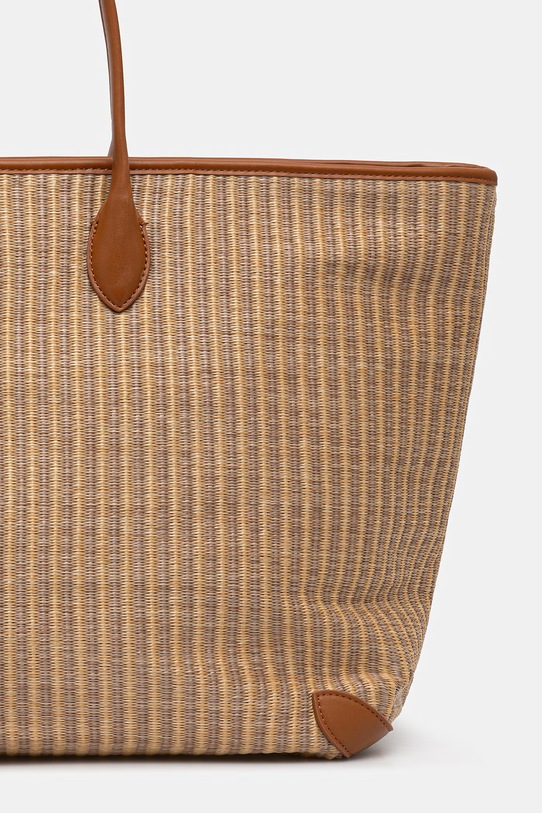 Akcesoria Lacoste torebka shopper damska pleciona NF5247PB beżowy