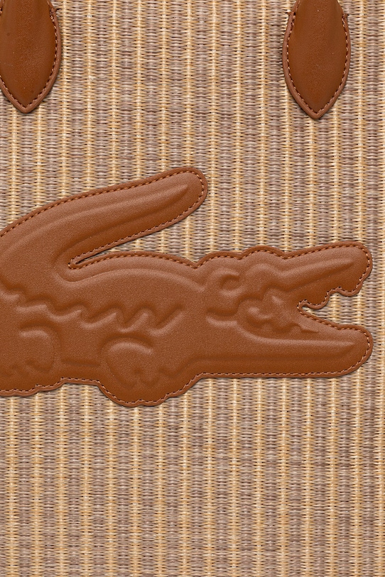 Lacoste шопинг чанта дамска от сплетена материя бежов NF5247PB