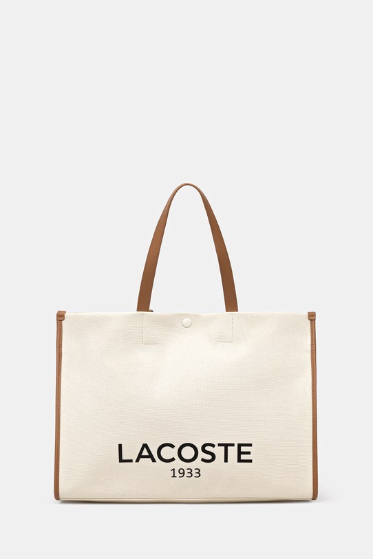 Lacoste torebka tote damska bawełniana beżowy NU4342TD