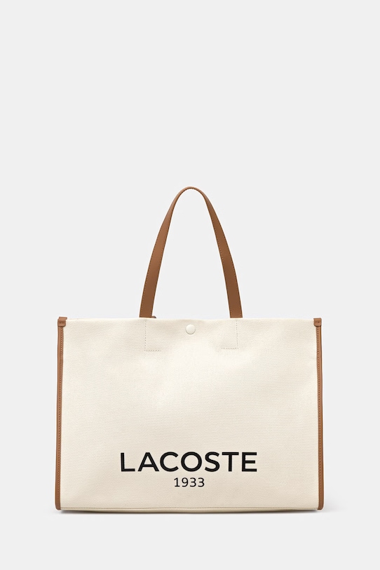 Lacoste torebka tote damska bawełniana beżowy NU4342TD