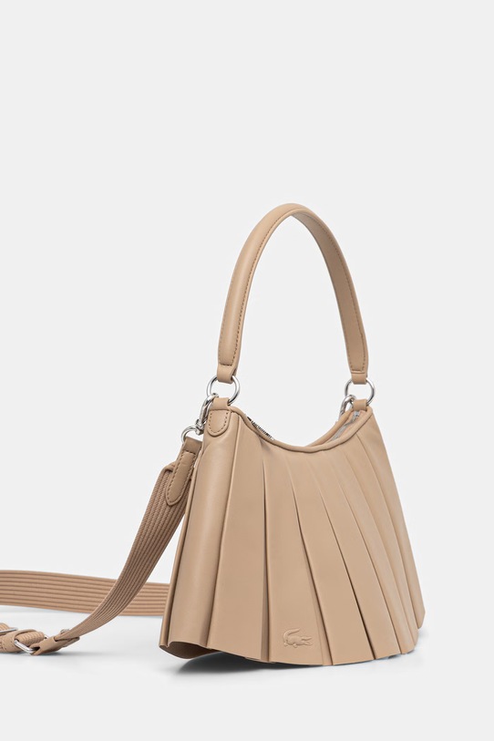 Lacoste crossbody kabelka dámska kožená NU5176DP béžová SS26