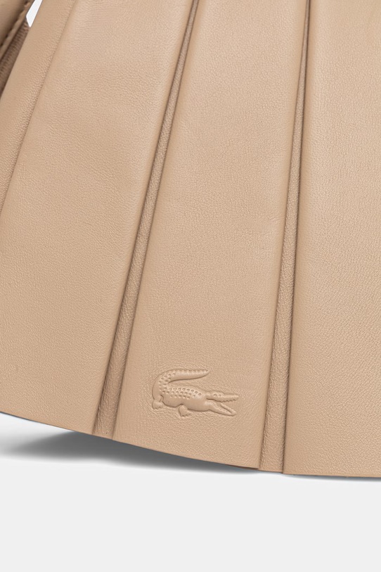 Lacoste crossbody bag Women's leather beige NU5176DP