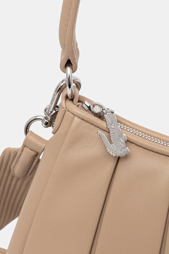 Lacoste crossbody bag Women's leather NU5176DP beige