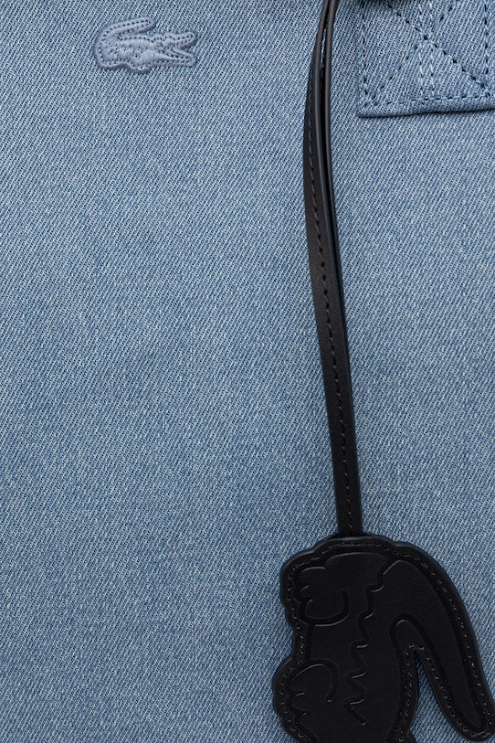 Lacoste чанта tote дамска от деним син NU5241PB
