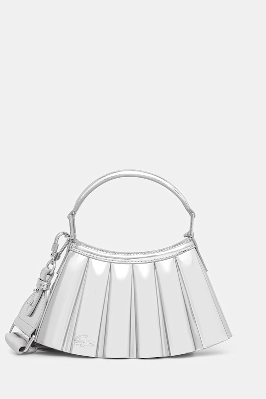 Lacoste torebka crossbody damska skórzana srebrny NU5327DX