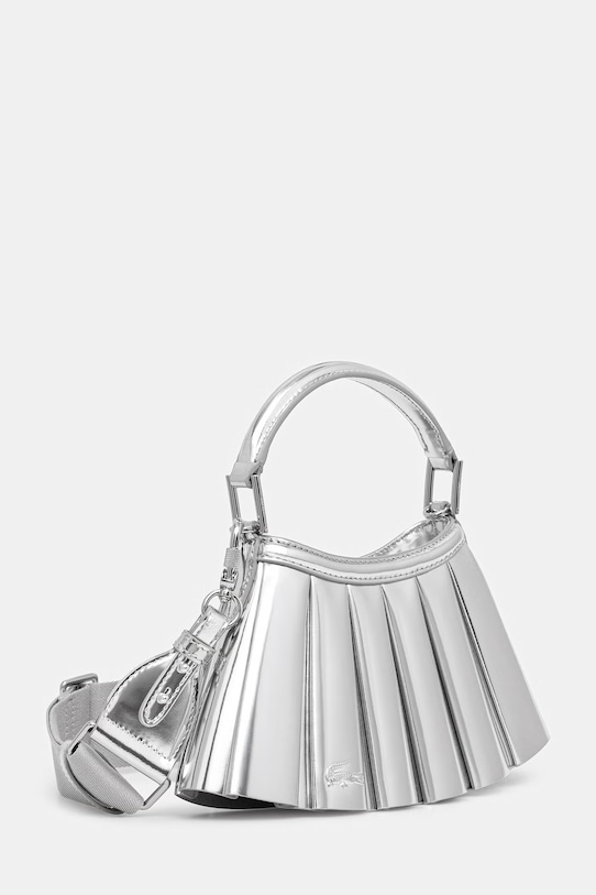 Lacoste torebka crossbody damska skórzana NU5327DX srebrny SS26