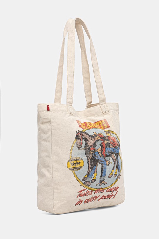 Βαμβακερή τσάντα Levi's EVERYDAY GRAPHIC 005FA.0005 μπεζ SS26