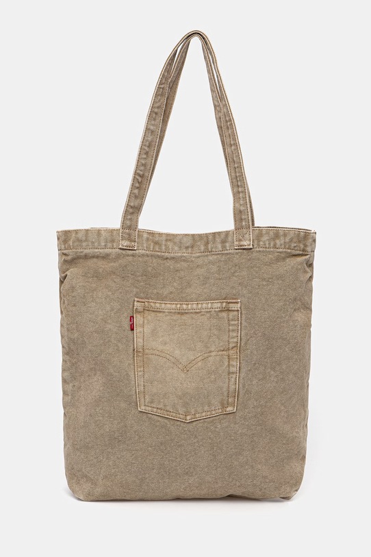 Levi's torebka jeansowa BACK POCKET TOTE ELEVATION mieści A4 beżowy 005FV