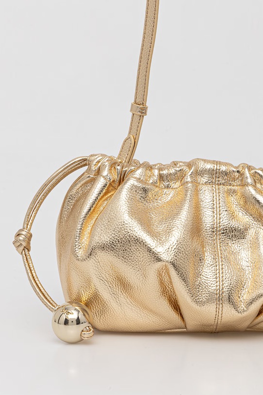 Akcesoria Patrizia Pepe torebka damska skórzana 2B0161.L031 złoty