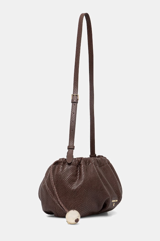 Patrizia Pepe torebka worek damska z imitacji skóry 2B0161.L032 brązowy SS26