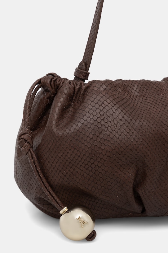 Akcesoria Patrizia Pepe torebka worek damska z imitacji skóry 2B0161.L032 brązowy