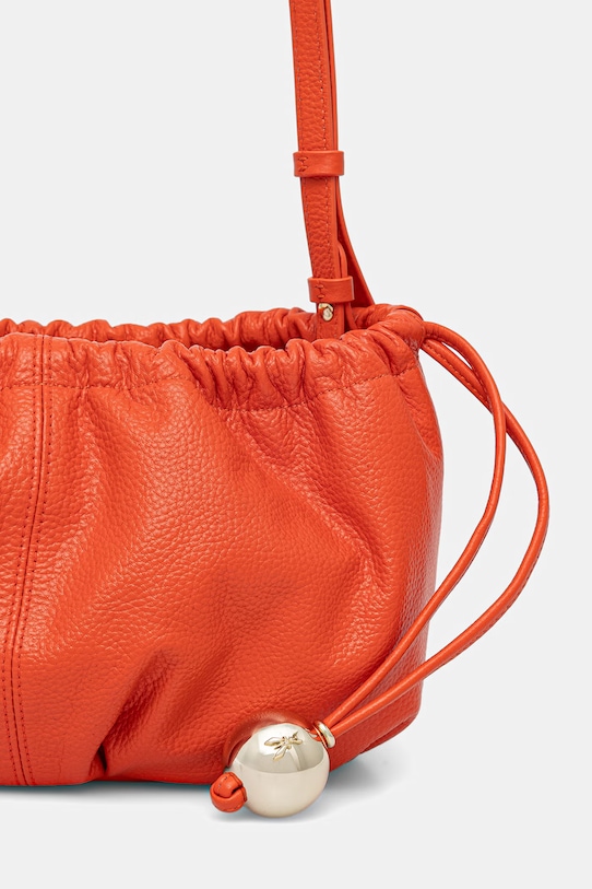 Akcesoria Patrizia Pepe torebka worek damska skórzana 2B0161.L133 pomarańczowy