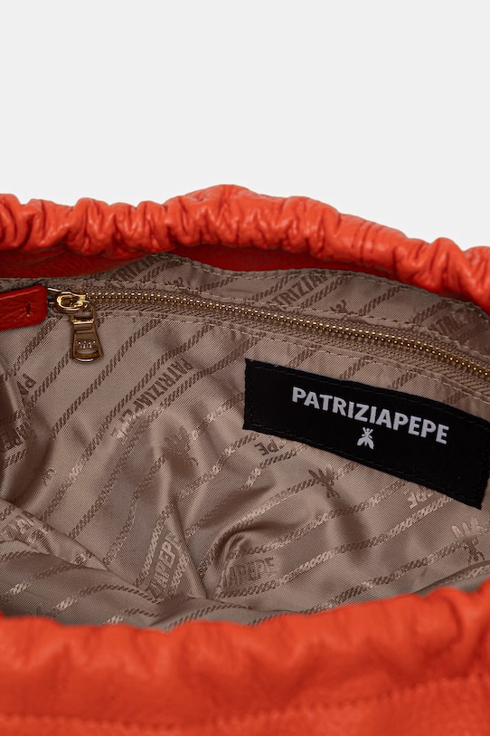 Patrizia Pepe torebka worek damska skórzana 2B0161.L133 pomarańczowy