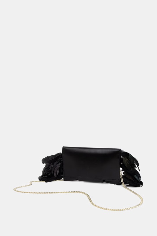 Akcesoria Patrizia Pepe kopertówka damska skórzana 2B0173.V055 czarny