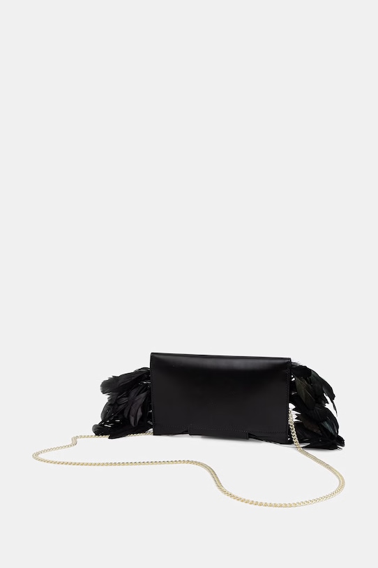 Akcesoria Patrizia Pepe kopertówka damska skórzana 2B0173.V055 czarny