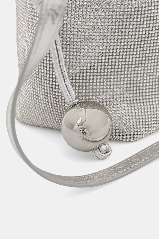 Patrizia Pepe torebka worek damska srebrny 2B0181.M017