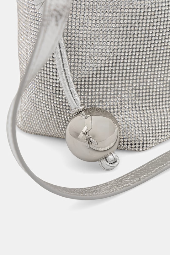 Patrizia Pepe torebka worek damska srebrny 2B0181.M017