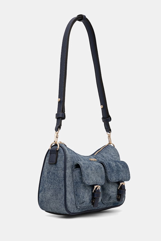 Guess kabelka typu baguette dámska bavlnená KASSIE HWDG99.30170 tmavomodrá SS26