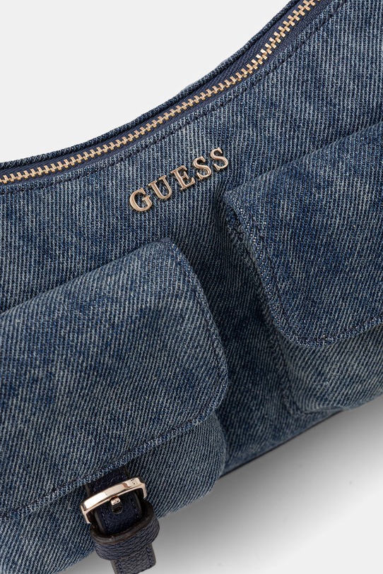 Guess kabelka typu baguette dámska bavlnená KASSIE tmavomodrá HWDG99.30170