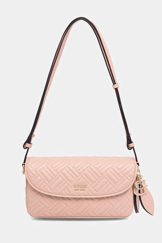 Guess torebka bagietka damska z imitacji skóry SALLY różowy HWQG99.21210