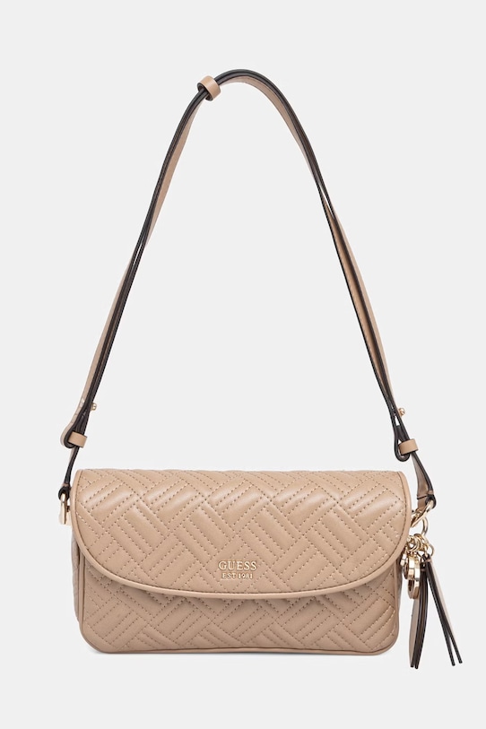 Guess torebka bagietka damska z imitacji skóry SALLY beżowy HWQG99.21210