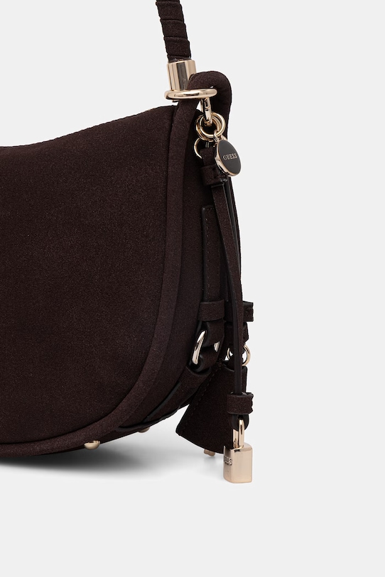 Guess geantă croissant pentru femei DANYA maro HWSG99.18010