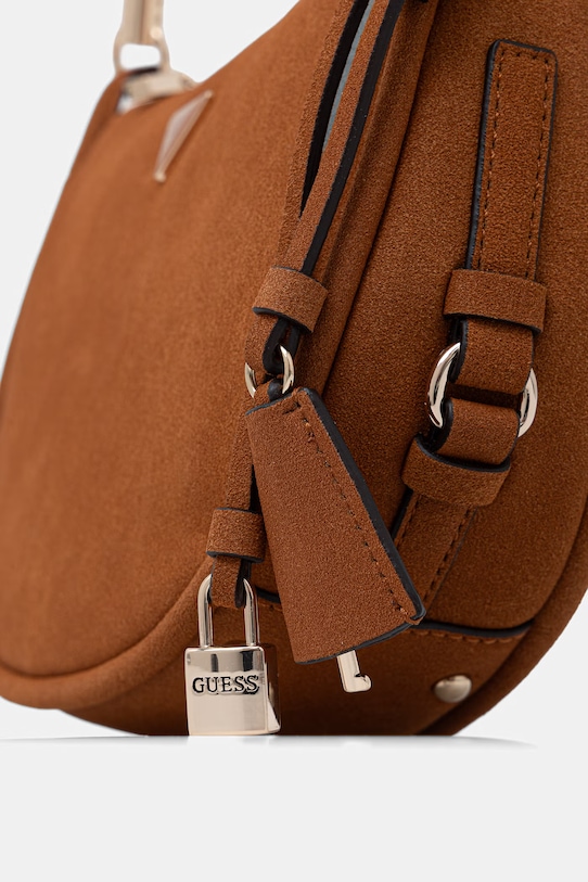 Guess geantă croissant pentru femei DANYA maro HWSG99.18010