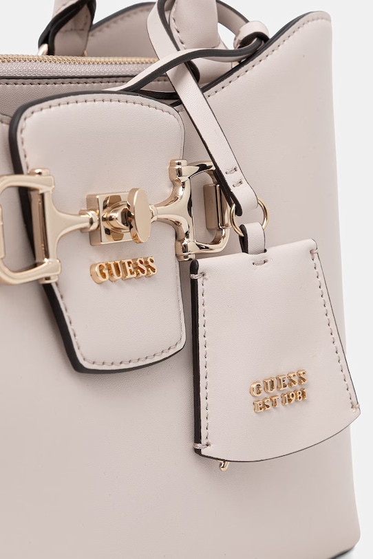 Guess torebka tote damska z imitacji skóry JANIE beżowy HWVG99.10060