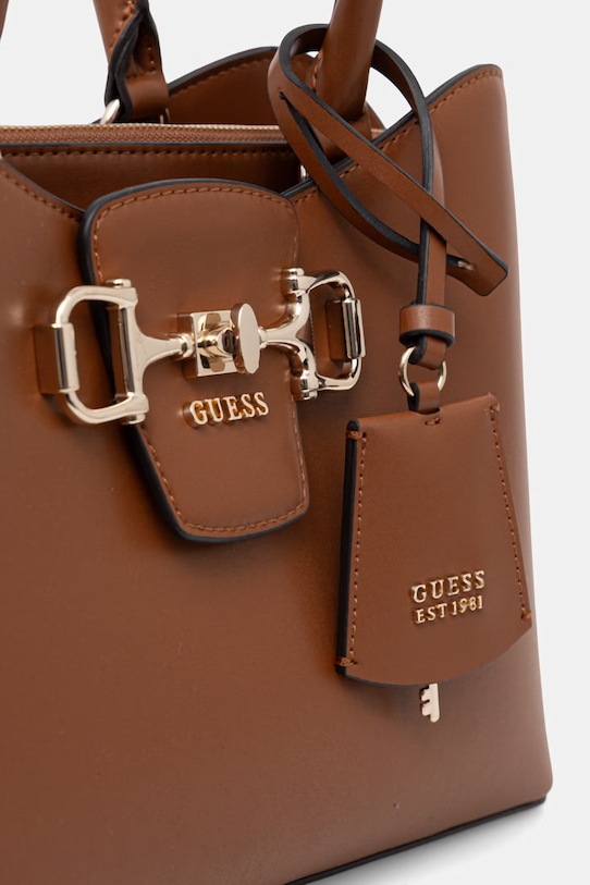 Guess kabelka typu tote dámska z imitácie kože JANIE hnedá HWVG99.10060