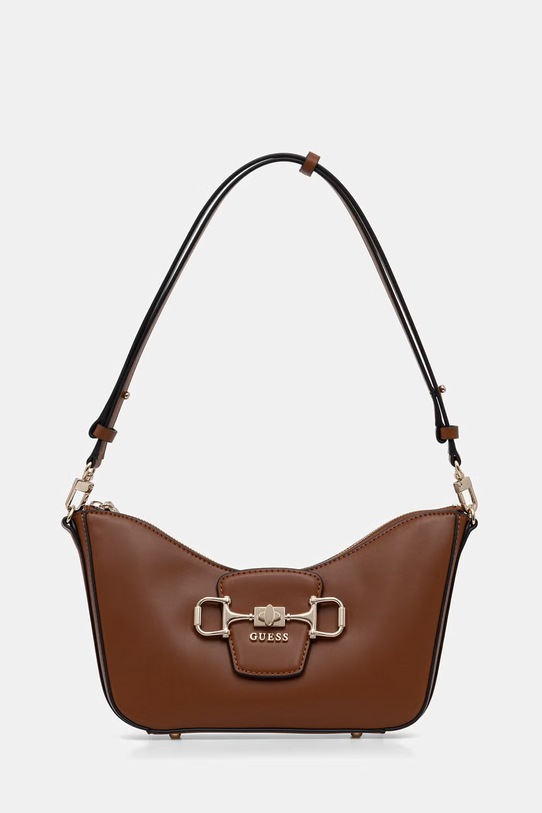 Guess torebka bagietka damska z imitacji skóry JANIE brązowy HWVG99.10180