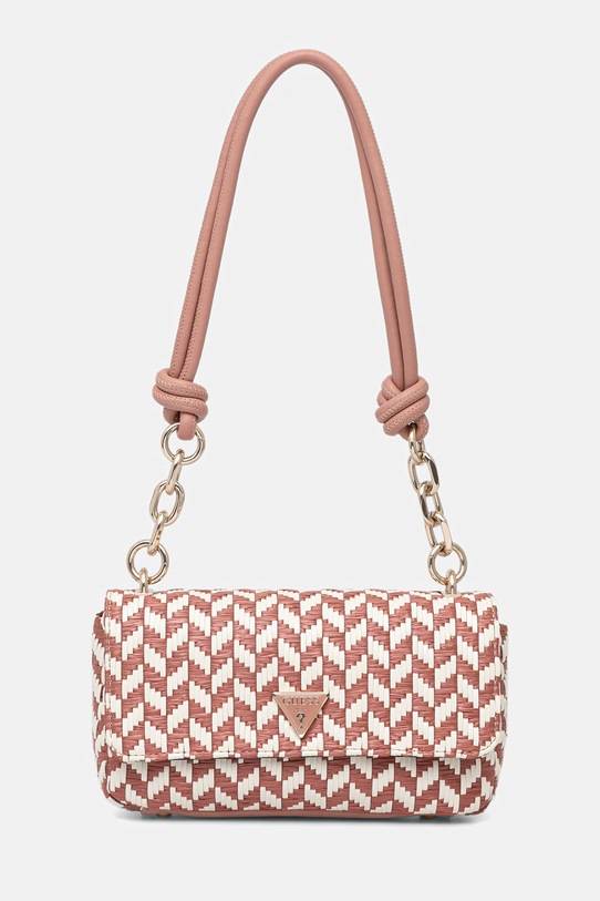 Guess структурирана дамска чанта TESSI розов HWWG76.91190
