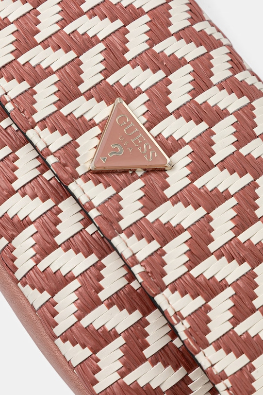 Guess структурирана дамска чанта TESSI розов HWWG76.91190