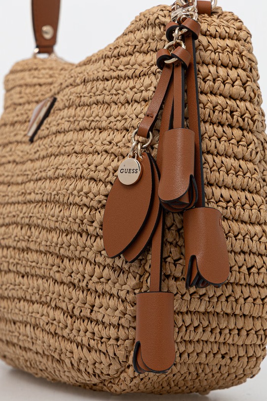 Guess μικρή τσάντα γυναικεία πλεγμένη OFELIA μπεζ HWWG99.23010