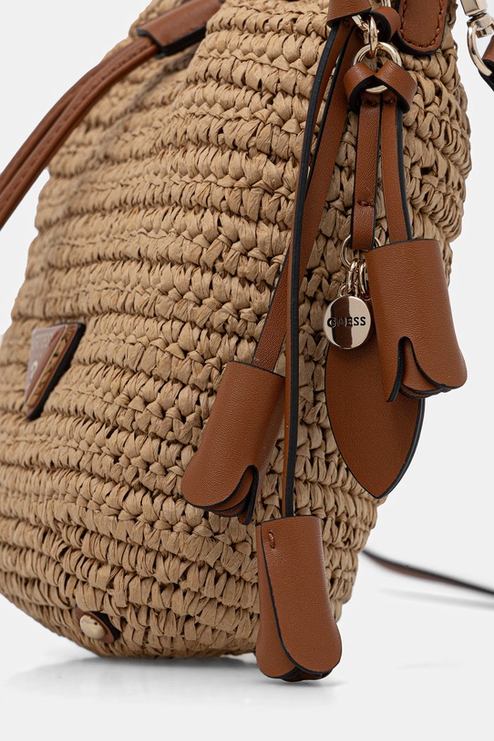Guess σάκος Γυναικείος πλεγμένος OFELIA μπεζ HWWG99.23030