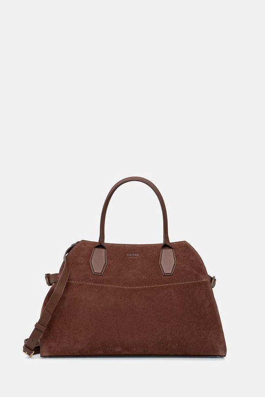 Guess torebka zamszowa LIZA skóra zamszowa brązowy HWYUSS.P6276
