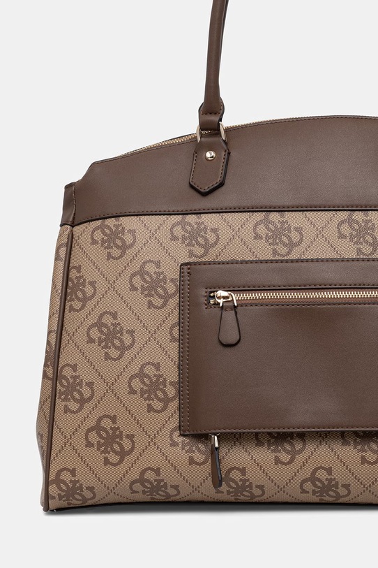 Dodatki Guess klasična torbica ženska iz umetnega usnja BERTA TWOB86.88903 rjava