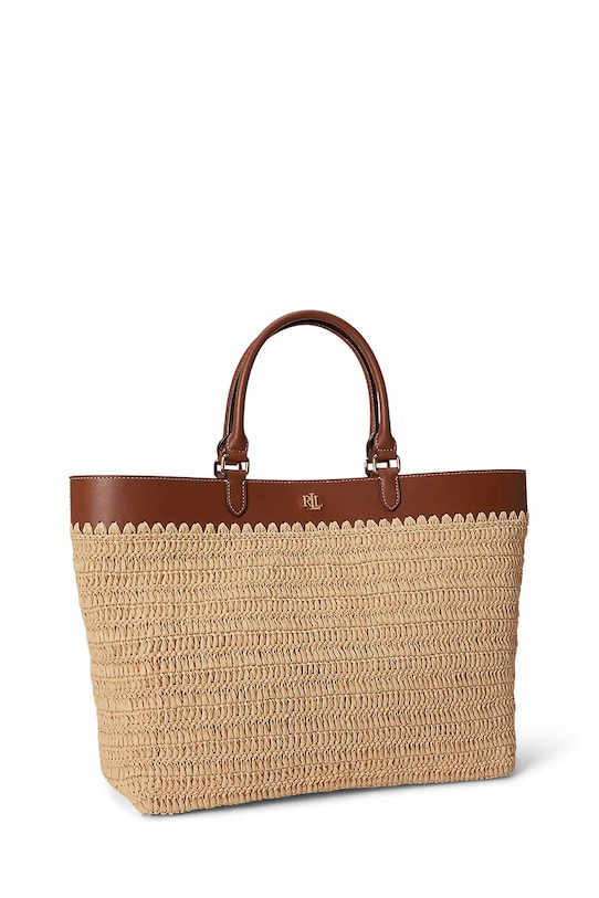 Akcesoria Lauren Ralph Lauren torebka shopper damska 431982183 brązowy