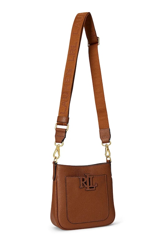 Akcesoria Lauren Ralph Lauren torebka crossbody damska skórzana 431982184 brązowy