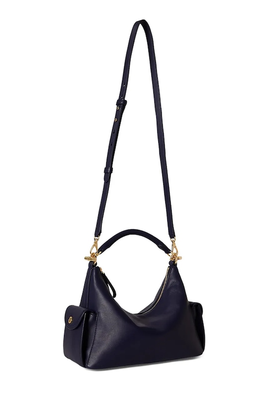 Akcesoria Lauren Ralph Lauren torebka damska skórzana 431P06064 granatowy