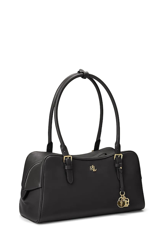 Lauren Ralph Lauren torebka skórzana 431P06068 czarny SS26