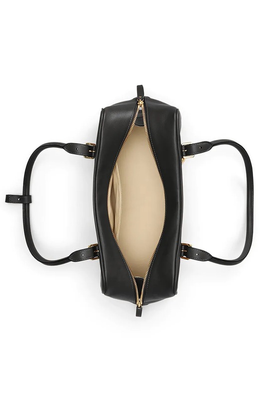 Lauren Ralph Lauren torebka skórzana czarny 431P06068