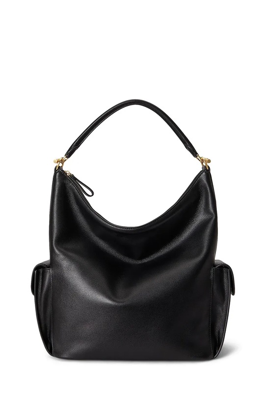 Lauren Ralph Lauren torebka skórzana skóra licowa czarny 431P10123