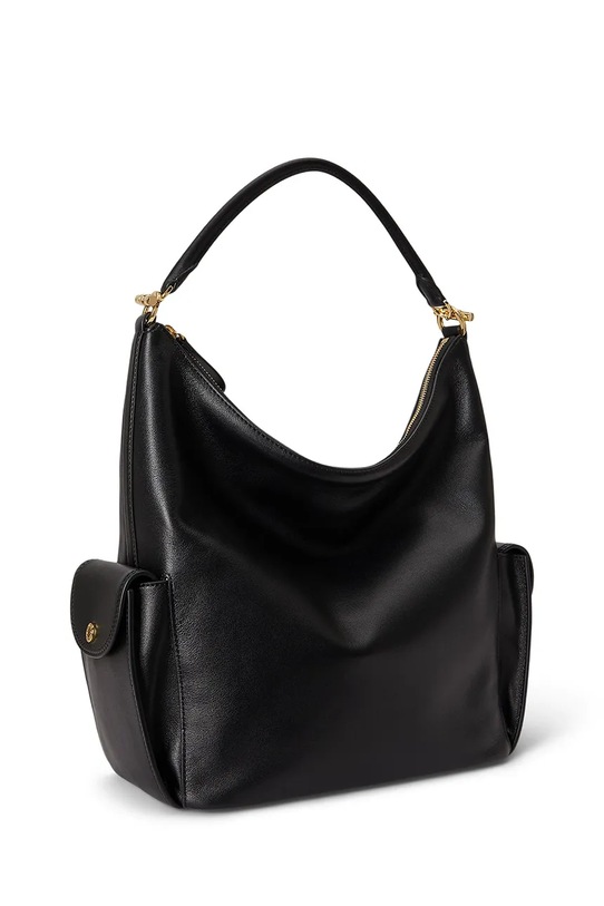 Lauren Ralph Lauren torebka skórzana 431P10123 czarny SS26