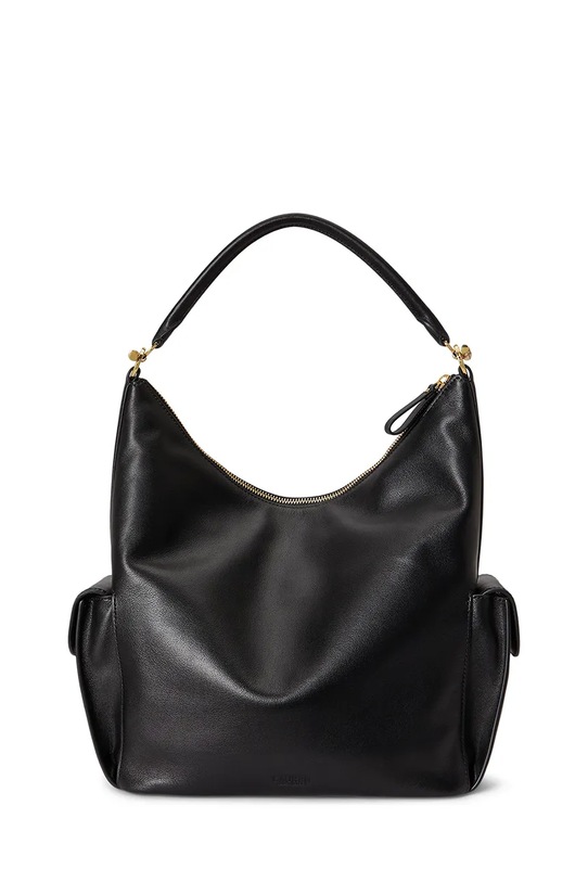 Akcesoria Lauren Ralph Lauren torebka skórzana 431P10123 czarny