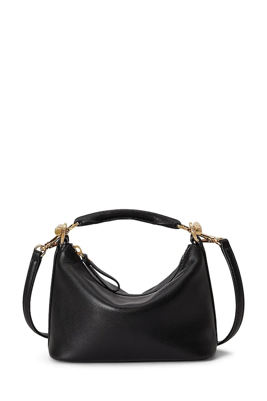 Lauren Ralph Lauren torebka skórzana skóra licowa czarny 431P10531