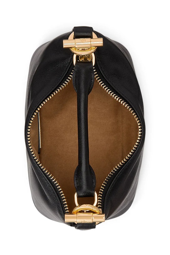 Lauren Ralph Lauren torebka skórzana czarny 431P10531