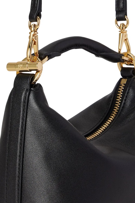 Lauren Ralph Lauren torebka skórzana 431P10531 czarny