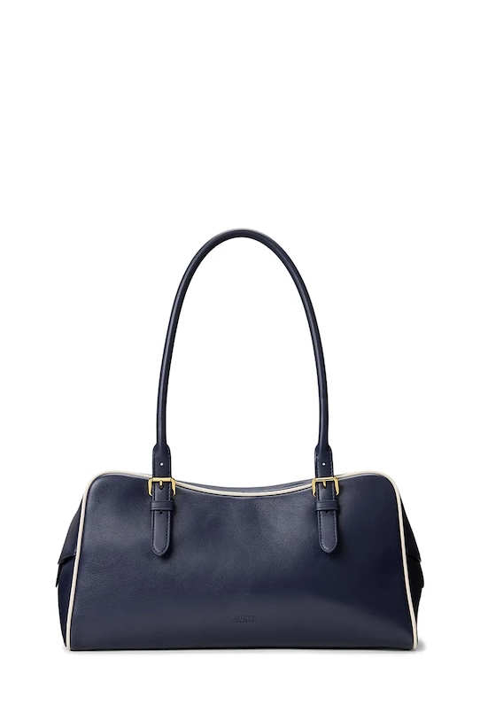 Akcesoria Lauren Ralph Lauren torebka skórzana 431P10510 granatowy