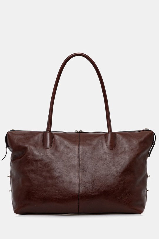 MAX&Co. torebka skórzana MCASAMBAG1 skóra licowa brązowy 2616511066200